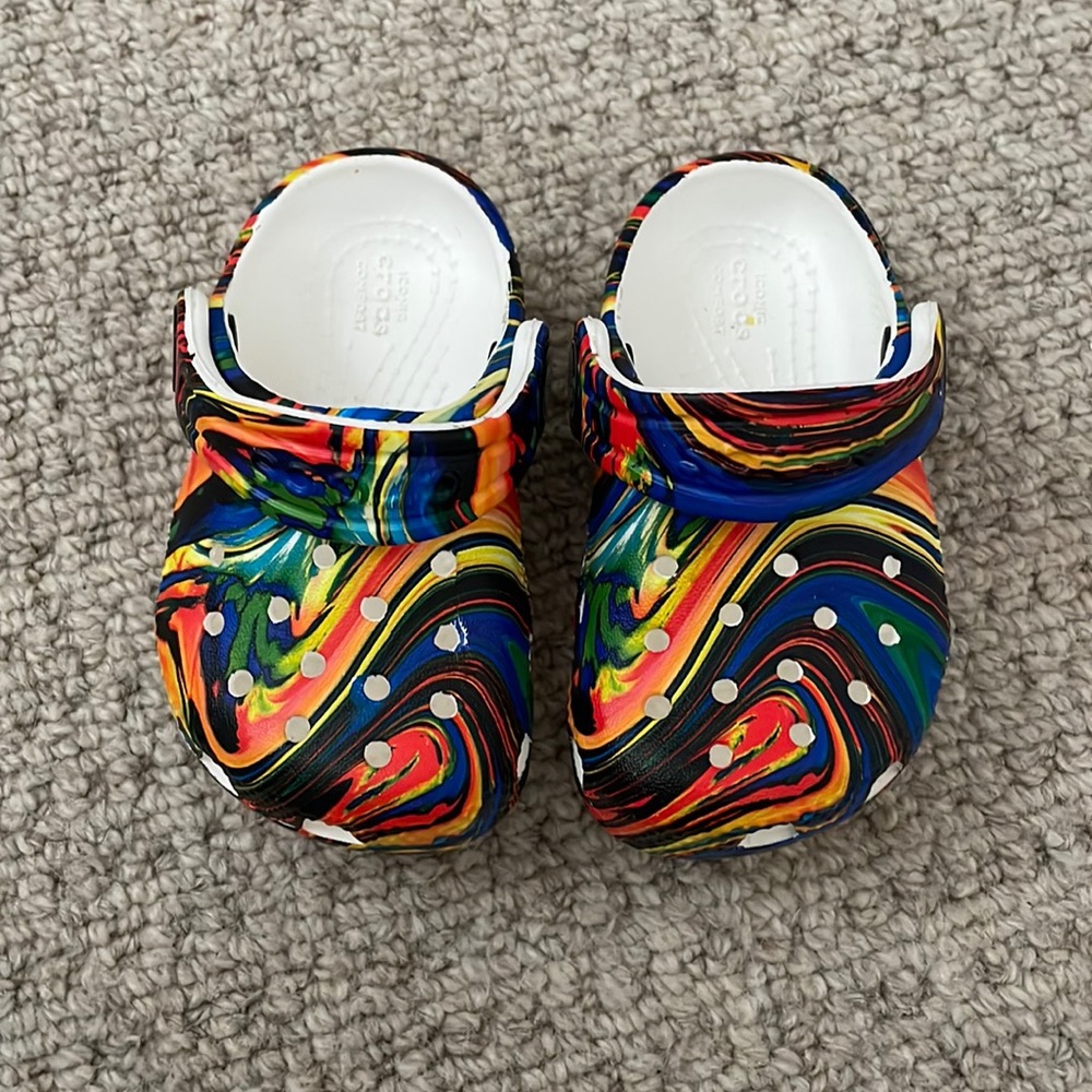 Size 4 Marble Crocs